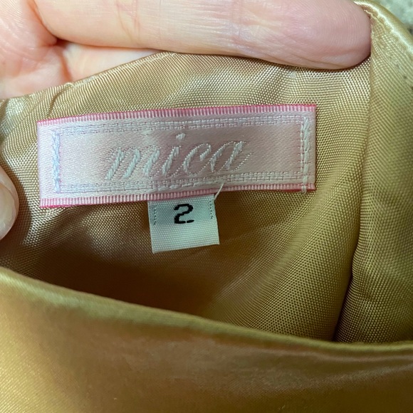 MICA Vintage y2k champagne gold satin dress 2 - Picture 5 of 8